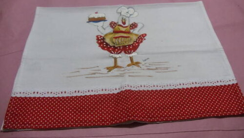 Galinha Cozinheira,pano de Prato