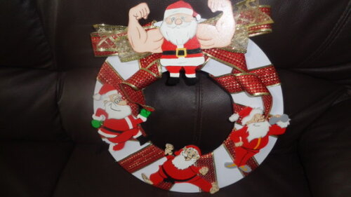 Guirlanda Papai Noel na Academia