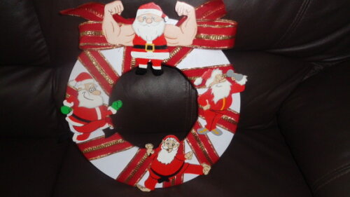 Guirlanda Papai Noel na Academia