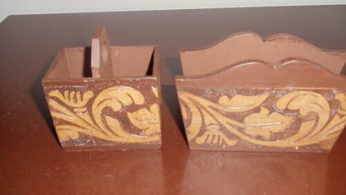 Kit em Madeira Decorad--dupla