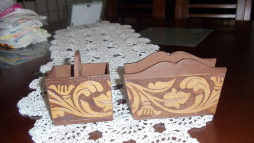 Kit em Madeira Decorad--dupla
