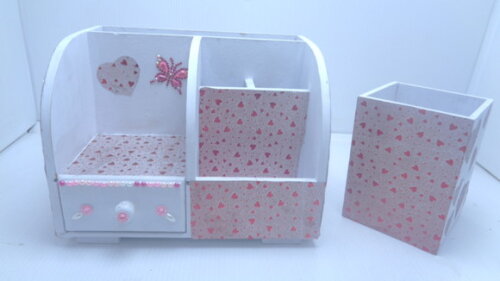 Kit Escritório em mdf Decorado-black Friday-65,00