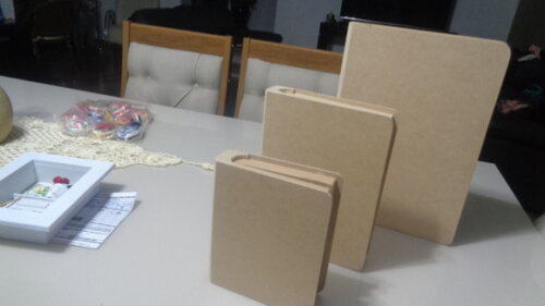 Livros Caixa Cru em Mdf-a Partir de 35,00.-preço Unitário