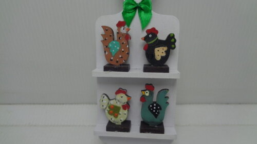 Mini Prateleiras em Mdf,com Galinhas