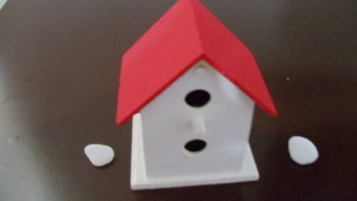 Miniatura em mdf Casa de Passarinho