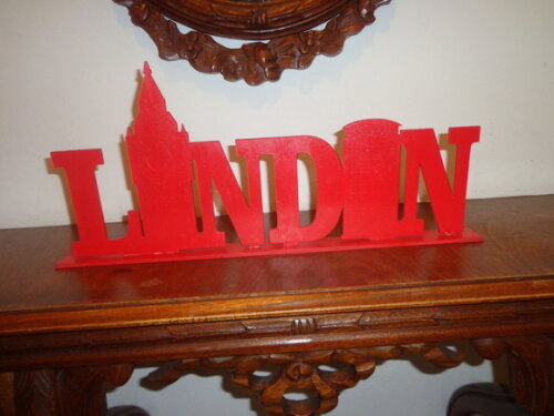 Palavra London a Laser