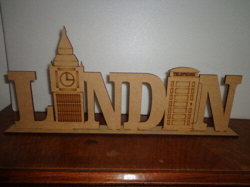 Palavra London a Laser