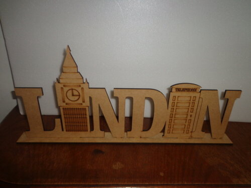 Palavra London a Laser