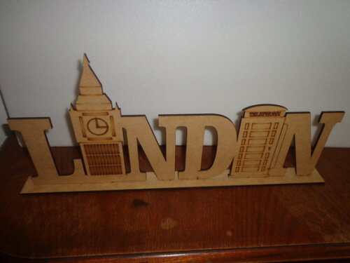 Palavra London a Laser