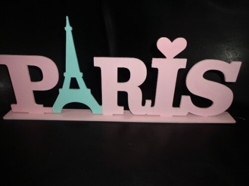 Palavra Paris em mdf