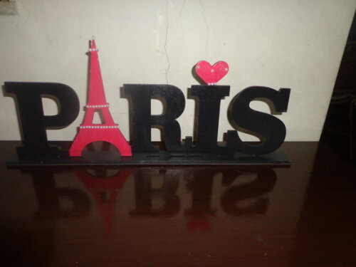 Palavra Paris em Mdf-