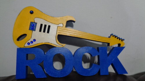 Palavra Rock com Guitarra