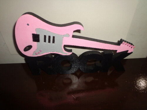 Palavra Rock com Guitarra