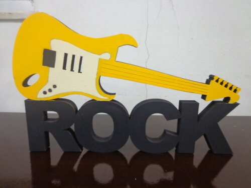 Palavra Rock com Guitarra