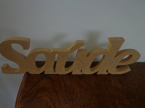 Palavra Saude em mdf