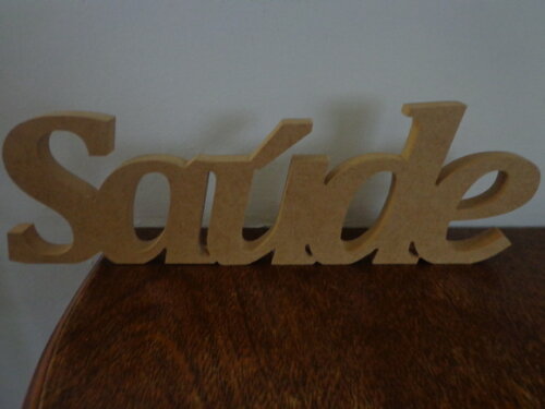 Palavra Saude em mdf