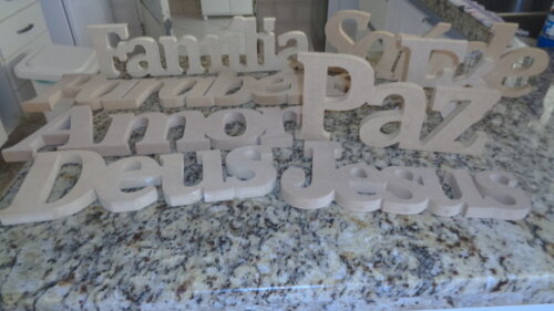 Palavras Grossas em Mdf- 18,00-sem Pintar-pintado 32,00