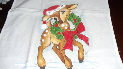 Pano de Prato Bambi de Noel