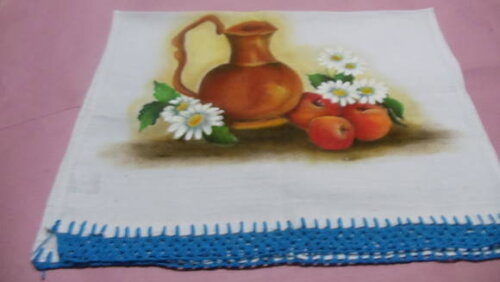 Pano de Prato Pintado a Mão