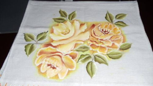 Pano de Prato Rosas Amarelas