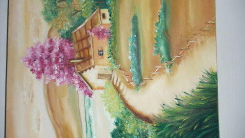 Pintura a Óleo Casinha Pequenina