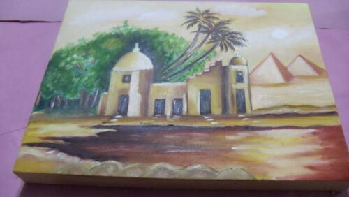 Pintura a Oleo em Tela,egito Antigo