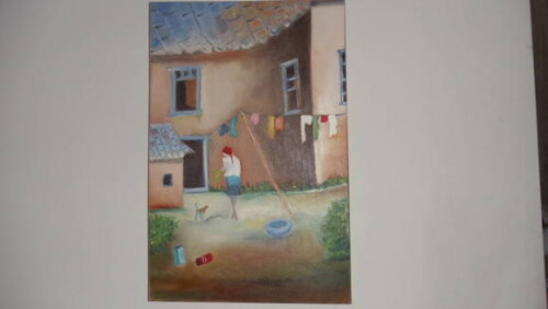 Pintura a Óleo Lavadeira