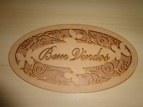 Placa a Laser Bem Vindos