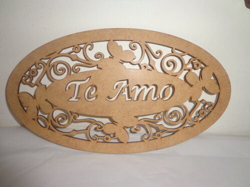 Placa a Laser Mãe Te Amo
