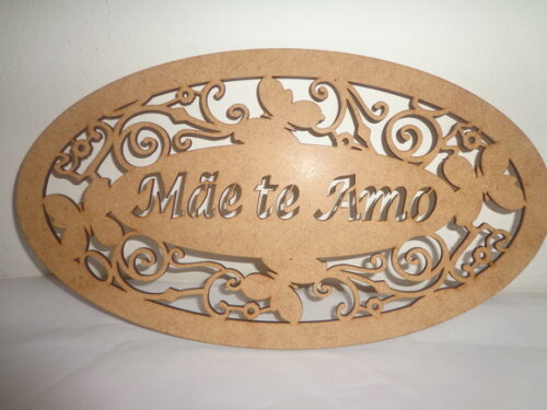 Placa a Laser Mãe Te Amo