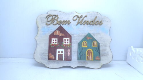 Placa Casinhas- Bem Vindos