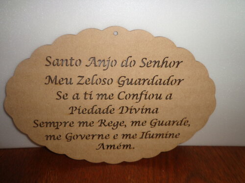 Placa com Oração