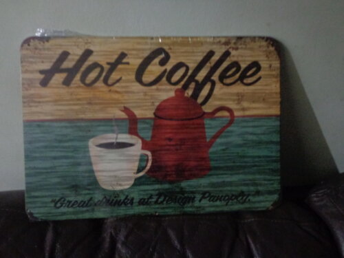 Placa Decorativa Hot Coffee