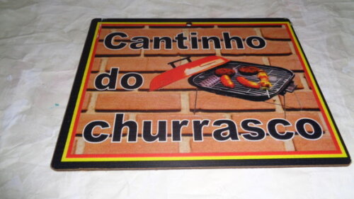 Placa em mdf Cantinho do Churrasco