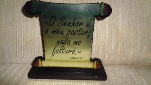 Placa Espelhada ..o Senhor É Meu Pastor.......