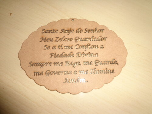 Placa Miniatura Santo Anjo