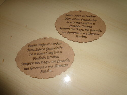 Placa Miniatura Santo Anjo