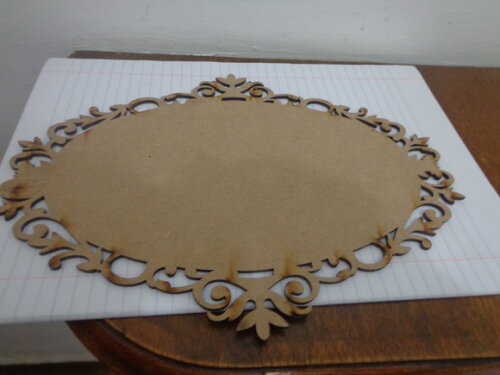 Placa Oval Recortada a Laser
