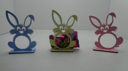 Porta Bombom Coelhinho da Páscoa-2 Coelhos Por 10,00