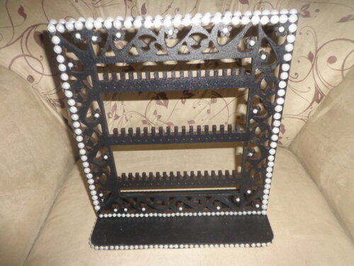Porta Brincos em Mdf-com Pérolas
