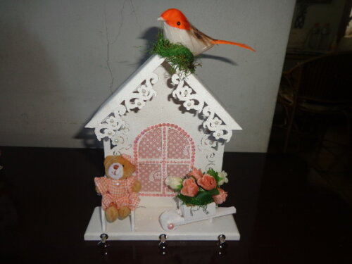 Porta Chaves Casa com Passarinho