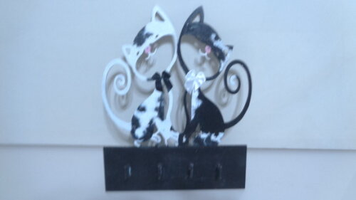 Porta Chaves Dois Gatinhos