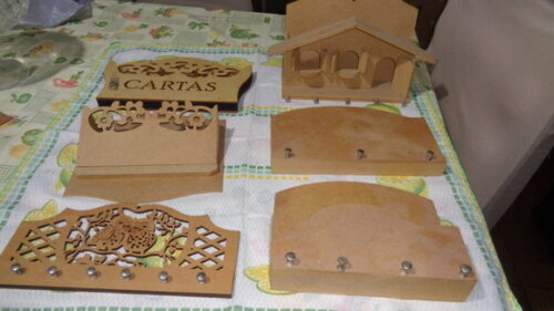 Porta Chaves e Cartas Variados em Mdf-preço Unitário