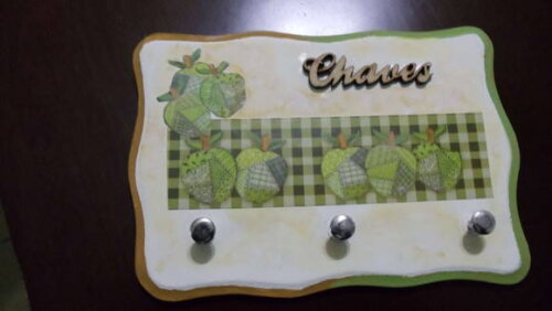 Porta Chaves Maçã Verde