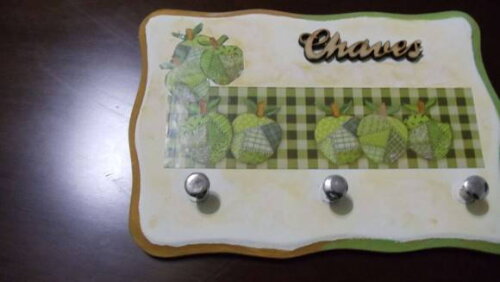 Porta Chaves Maçã Verde