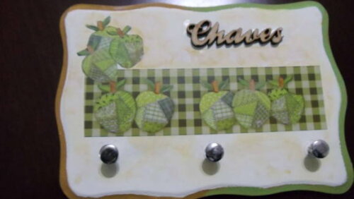 Porta Chaves Maçã Verde