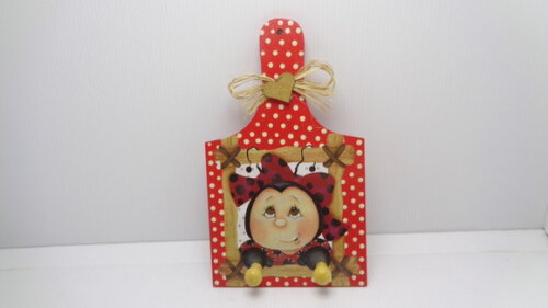 Porta Chaves ou Pano de Prato Joaninha-black Friday