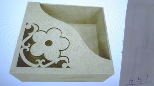 Porta Guardanapo com Flor a Laser
