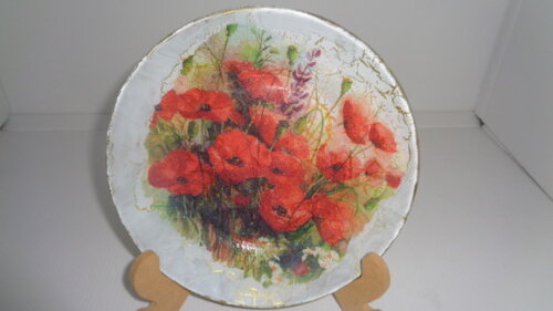 Prato Vitrificado Decorado-com Suporte 10,00 a Mais