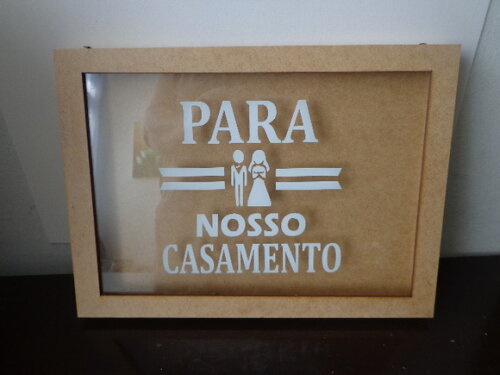 Quadro Cofre Nossos Sonhos ou Nosso Casamento-preço Unitário
